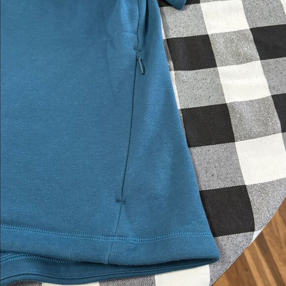 Athleta Cozy Karma Asymmetrical Pullover Sweatshirt 3X Enchanted Blue 383402 - Picture 10 of 16